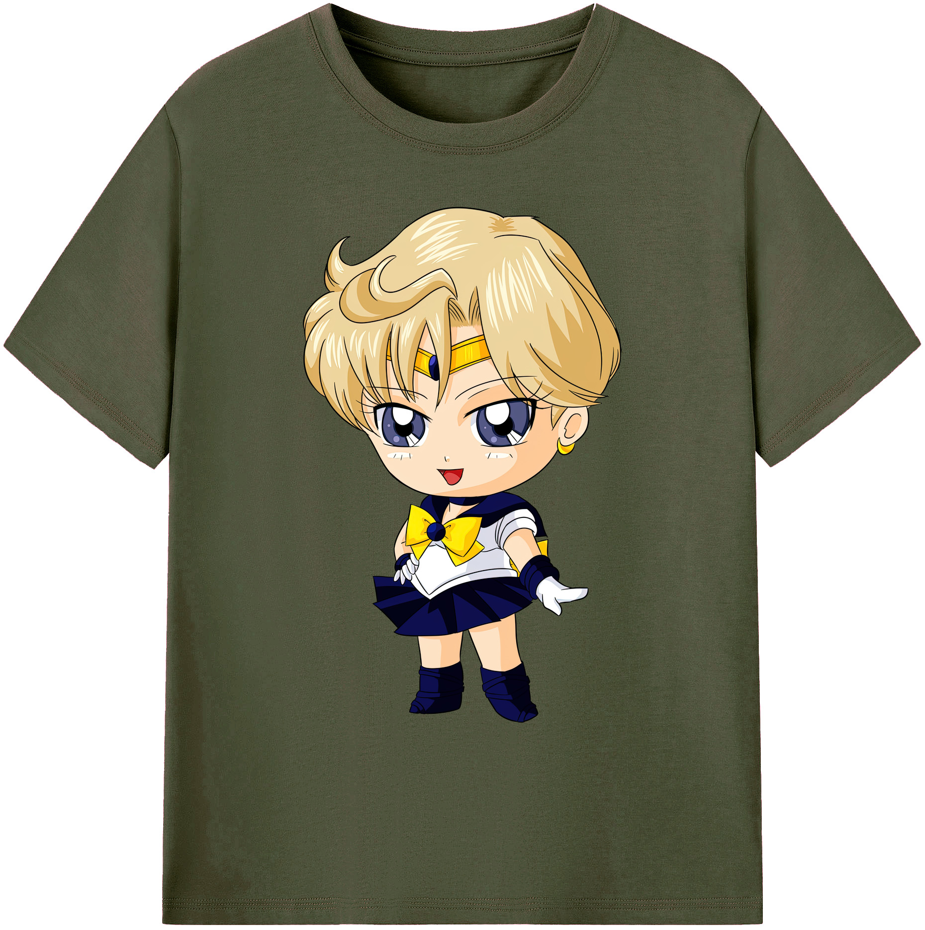 （画像用） 美少女戦士セーラームーン 天王はるか Sailor Moon Tenoh Haruka 綿100％ メンズ半袖Tシャツ｜肌触りやわらか＆通気性